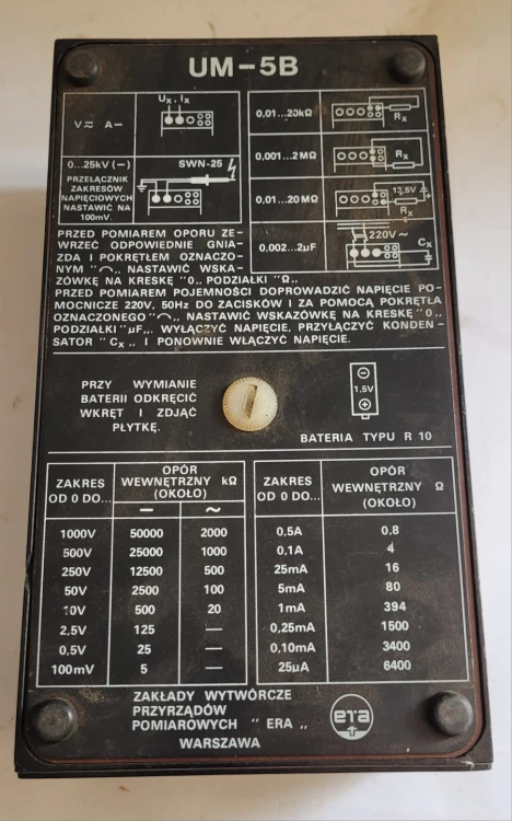 INN-185 Miernik uniwersalny ERA UM-5B – analogowy multimetr vintage2.jpeg