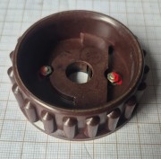 CR-73 Pokrętło radiostacji wojskowej – bakelitowe brązowe – R-123 R-140.jpeg